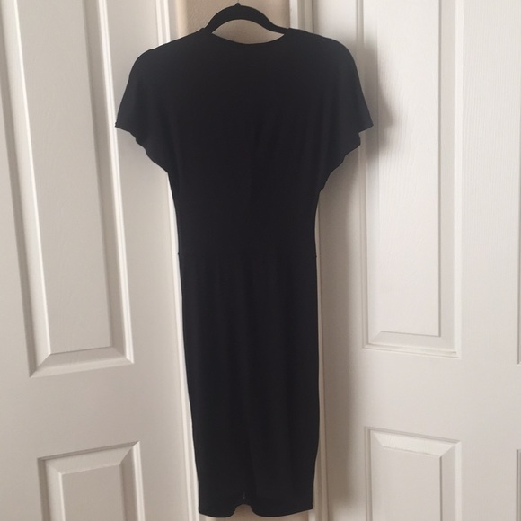 Black Flutter Sleeve Dresd - Picture 4 of 6